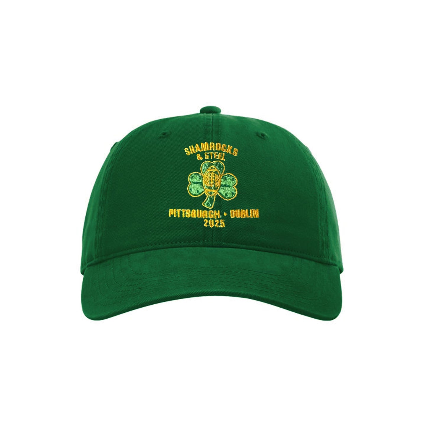 Shamrocks & Steel Green Adjustable Hat