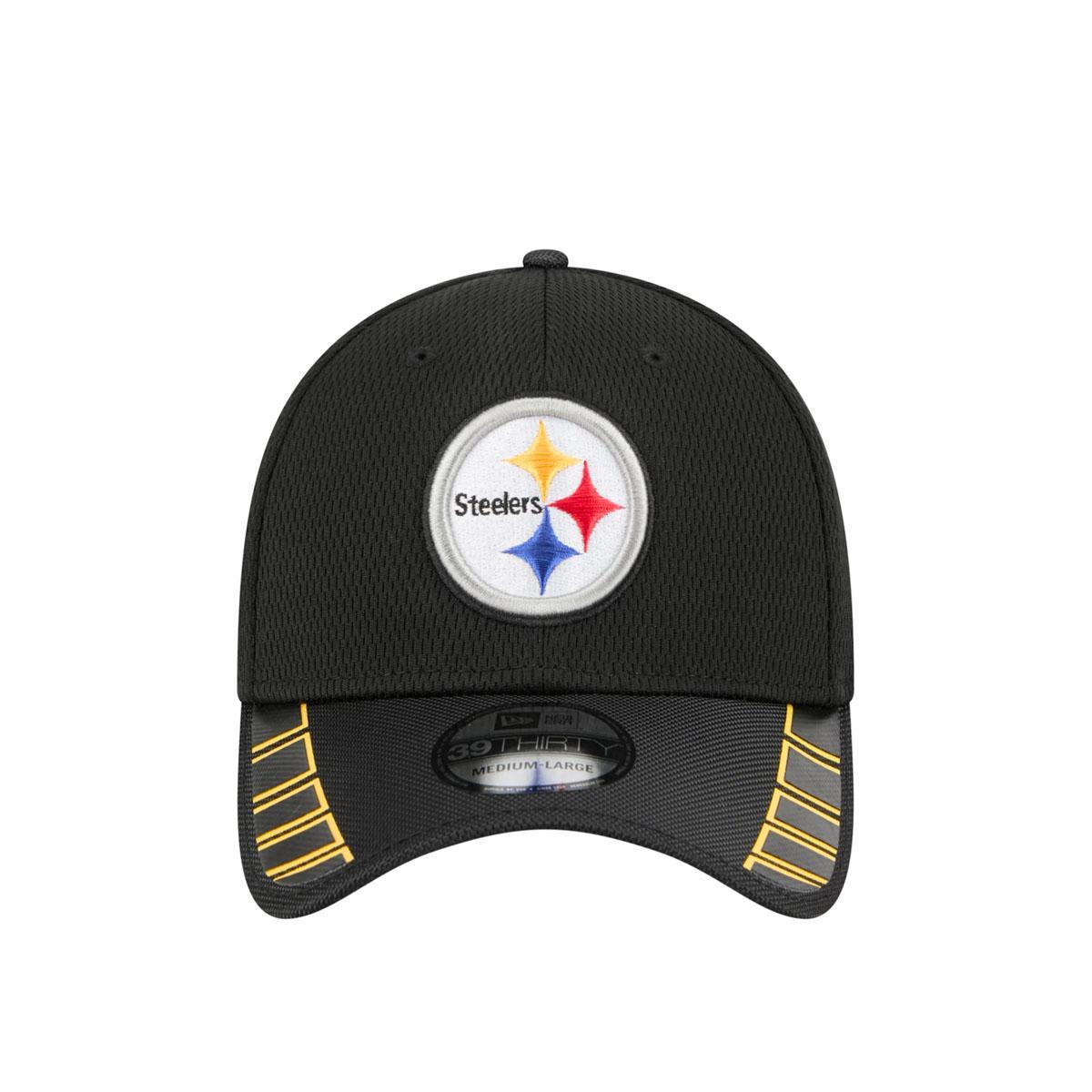 Pittsburgh Steelers Black Visor Hit 39THIRTY Stretch-Fit Hat