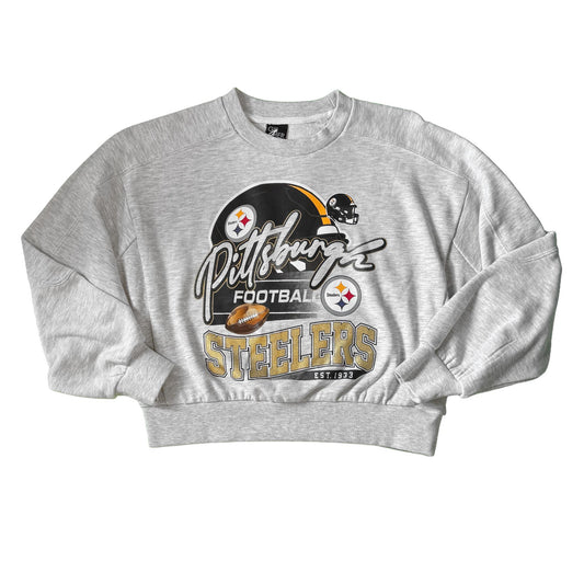 Pittsburgh Steelers Women's Cropped Helmet Sweatshirt