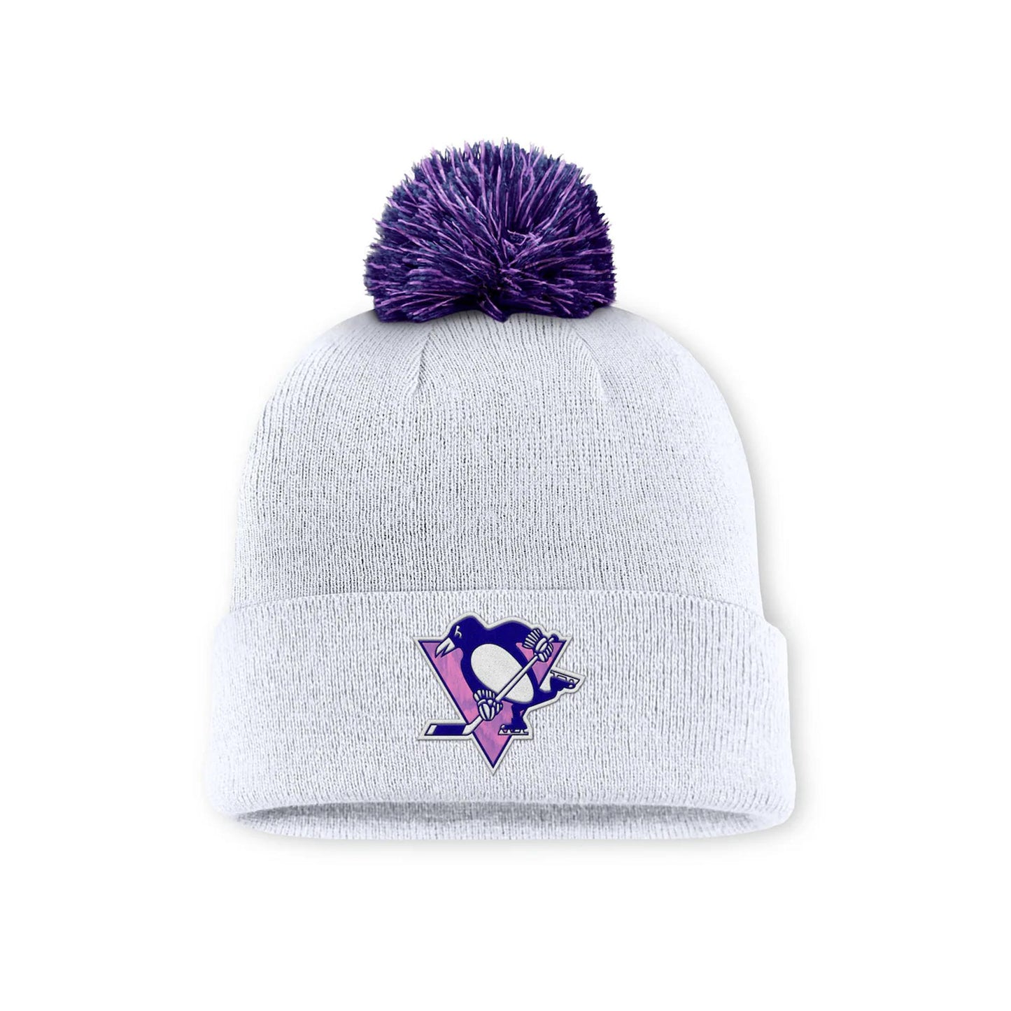 Pittsburgh Penguins Fanatics Authentic Pro Hockey Fights Cancer Cuffed Knit Pom Beanie