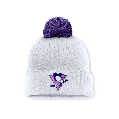 Pittsburgh Penguins Fanatics Authentic Pro Hockey Fights Cancer Cuffed Knit Pom Beanie