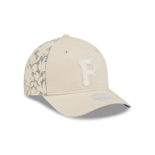Pittsburgh Pirates Cream Tonal Floral Mesh Women's 9FORTY Snapback