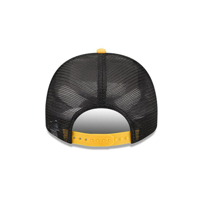 Pittsburgh Steelers New Era Cream/Black Banner 9FIFTY A-Frame Adjustable Trucker Hat