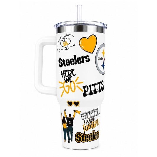 Pittsburgh Steelers 40oz Colossal Logo Scatter Tumbler