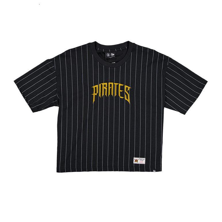 New Era Pittsburgh Pirates Women's Cropped Pinstripe Top