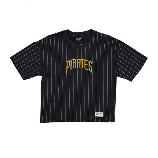 New Era Pittsburgh Pirates Women's Cropped Pinstripe Top