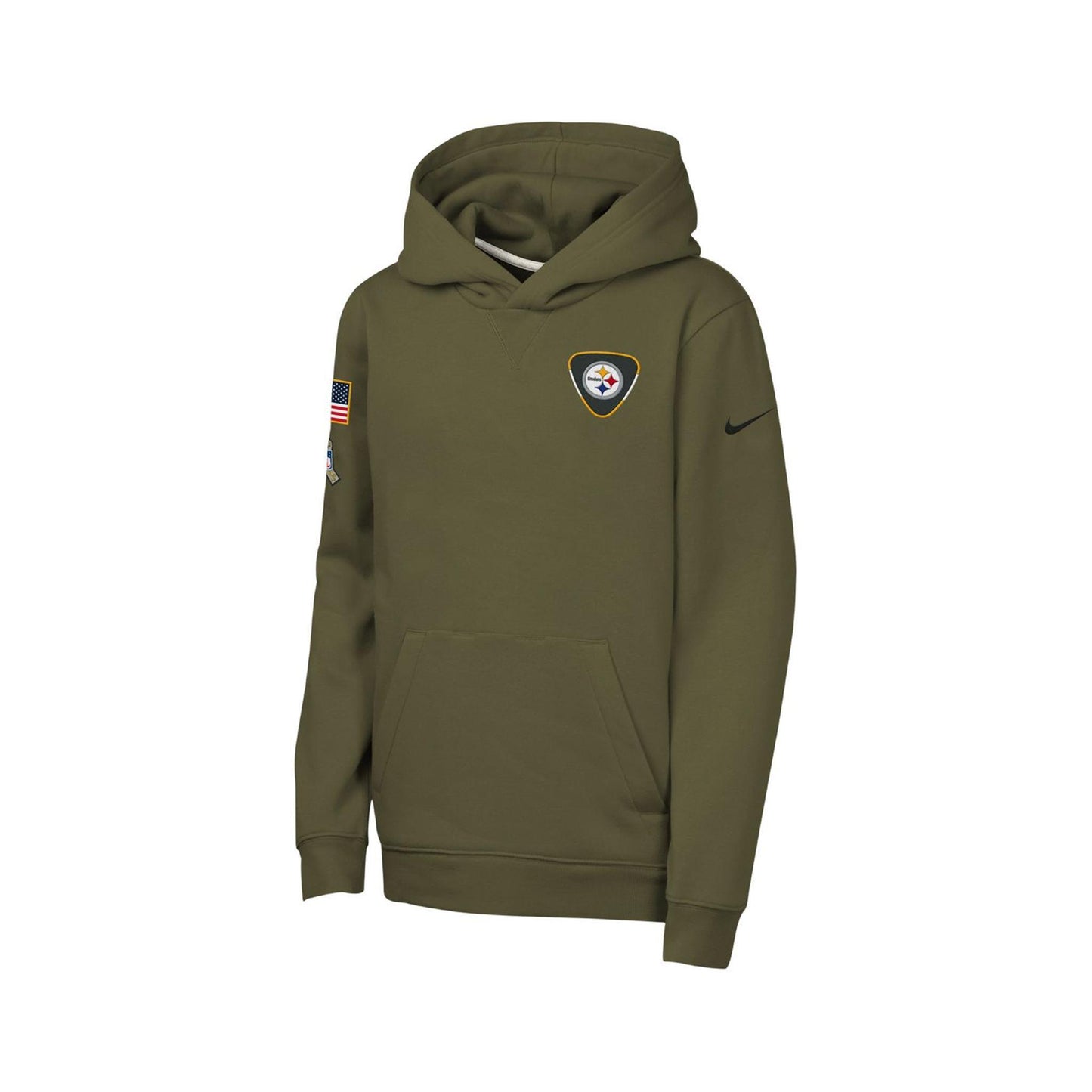 Pittsburgh Steelers Youth Salute to Service Green Pullover Fleece Hoodie