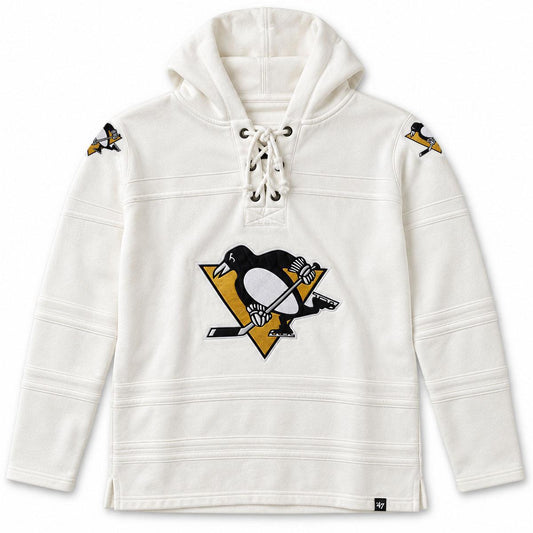 Pittsburgh Penguins '47 White Lacer Pullover Hoodie