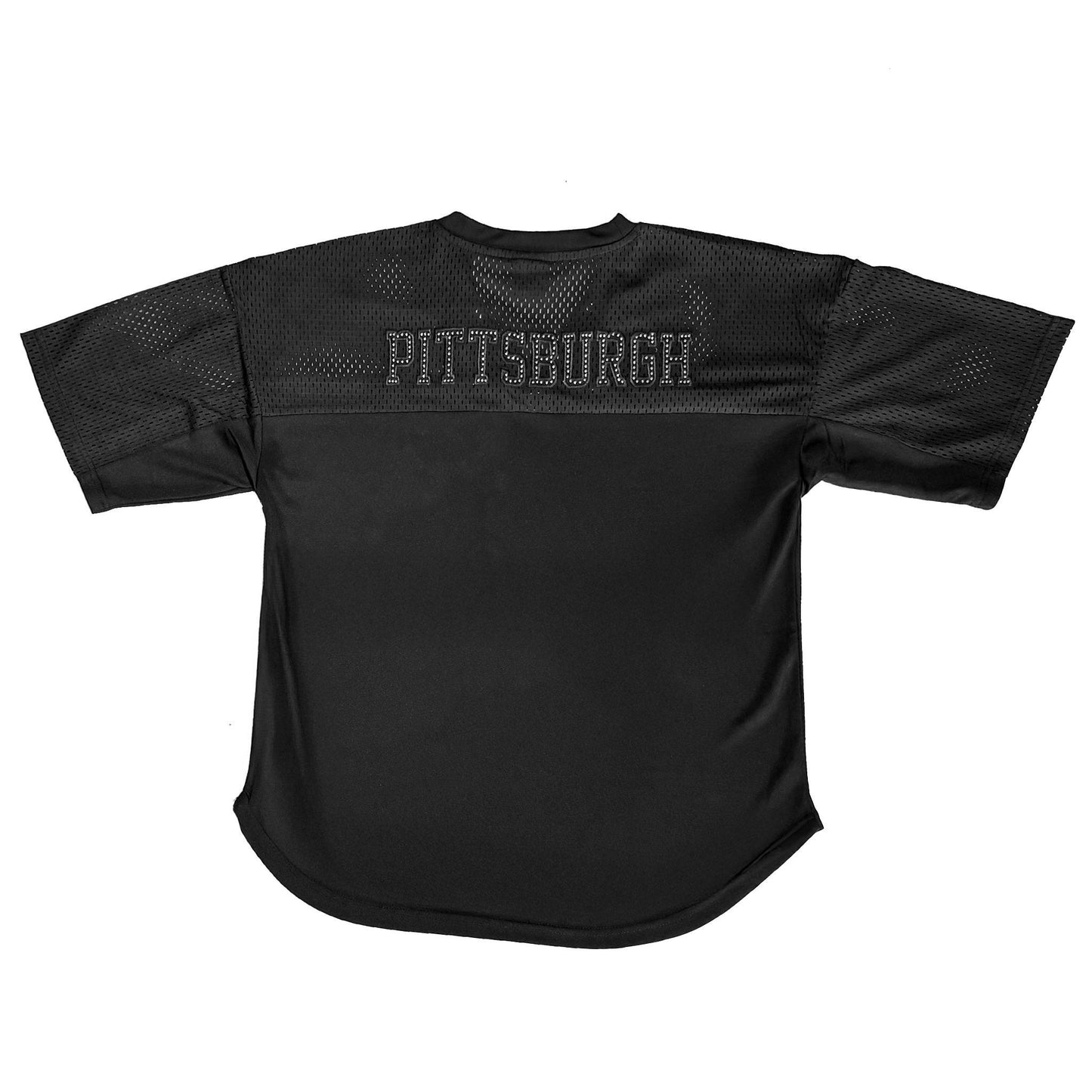 Pittsburgh Steelers Womens Rhinestone Jersey Top