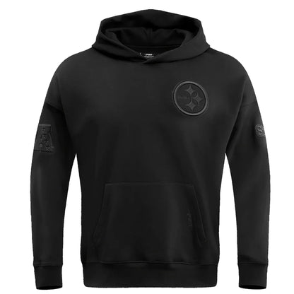 Pittsburgh Steelers Black Drop Shoulder Pullover Hoodie
