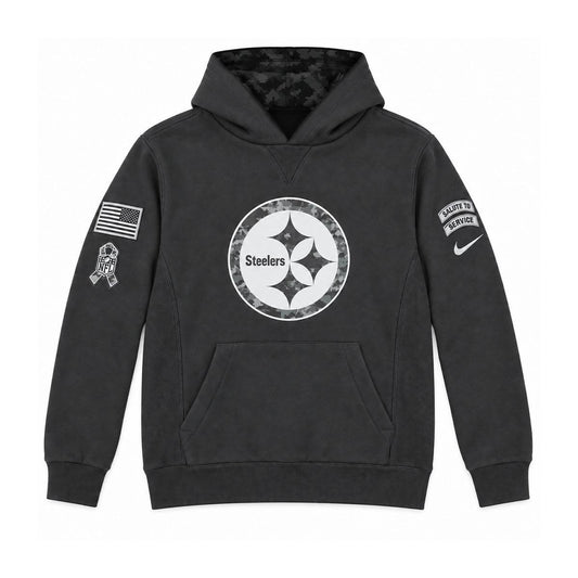 Pittsburgh Steelers Youth Nike Salute to Service Standard Issue Pullover Hoodie
