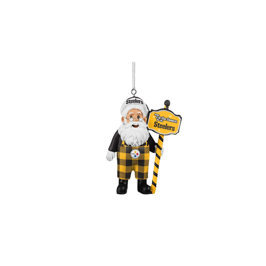 Pittsburgh Steelers Overall Santa Ornament