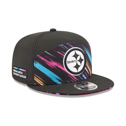 Pittsburgh Steelers New Era Black 2026 NFL Crucial Catch 9FIFTY Split Panel Snapback Hat