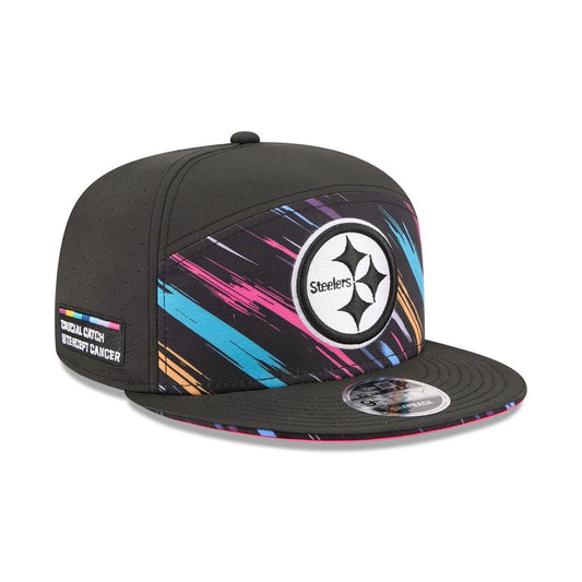 Pittsburgh Steelers New Era Black 2026 NFL Crucial Catch 9FIFTY Split Panel Snapback Hat