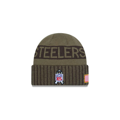 Pittsburgh Steelers New Era Sideline Salute to Service Kids Beanie Knit Hat