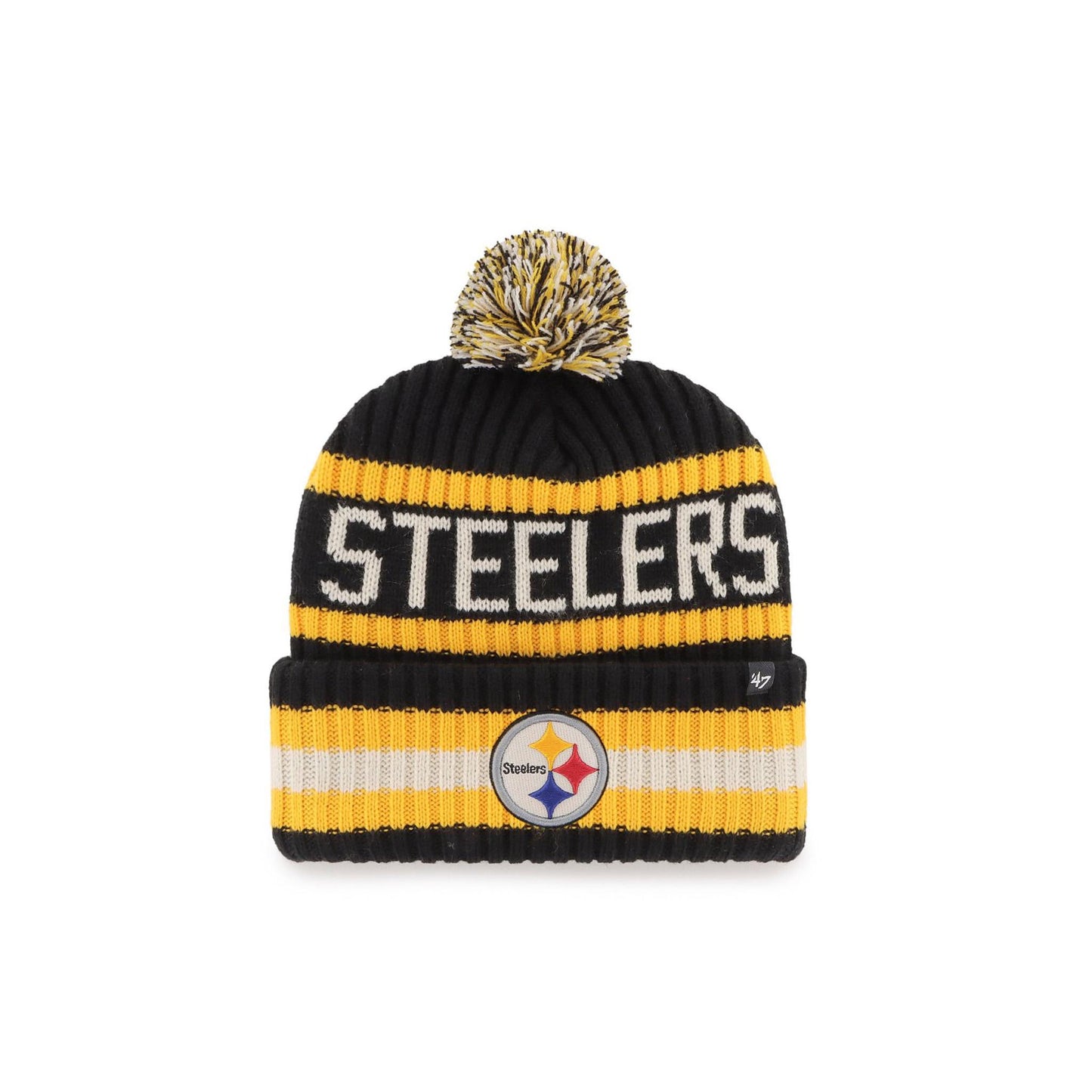 Pittsburgh Steelers '47 Bering Pom Knit Hat