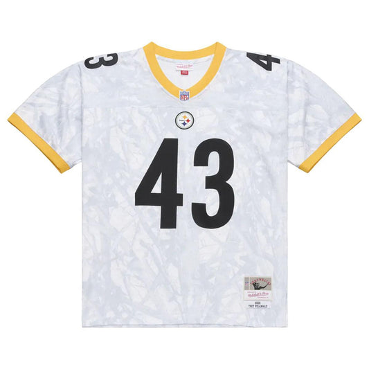 Troy Polamalu #43 Pittsburgh Steelers 2005 White Ghosted Fashion Jersey