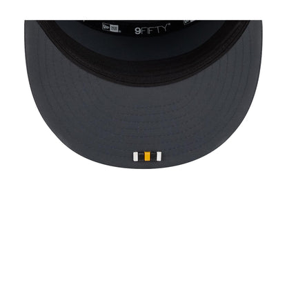 Pittsburgh Steelers New Era 2025 Sideline Cold Weather Split Panel Charcoal 9FIFTY Snapback Hat