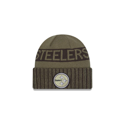 Pittsburgh Steelers New Era Sideline Salute to Service Kids Beanie Knit Hat