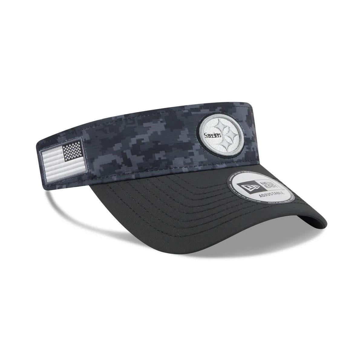 Pittsburgh Steelers New Era Black 2026 Salute To Service Adjustable Visor