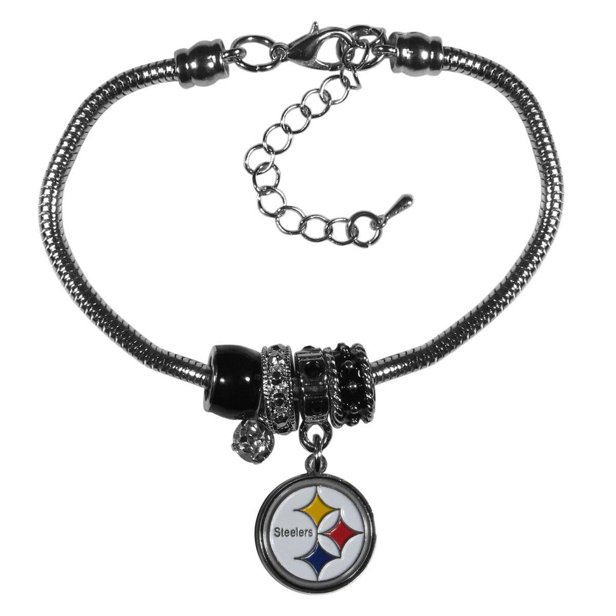 Pittsburgh Steelers Euro Bead Bracelet