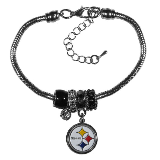 Pittsburgh Steelers Euro Bead Bracelet
