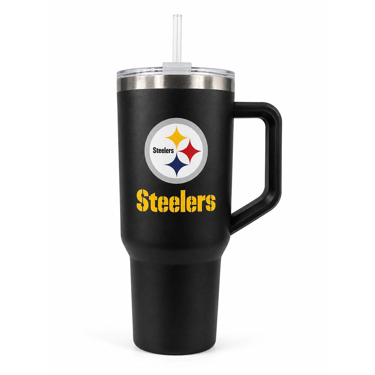 Pittsburgh Steelers Logo 38 oz Stainless Steel Tumbler