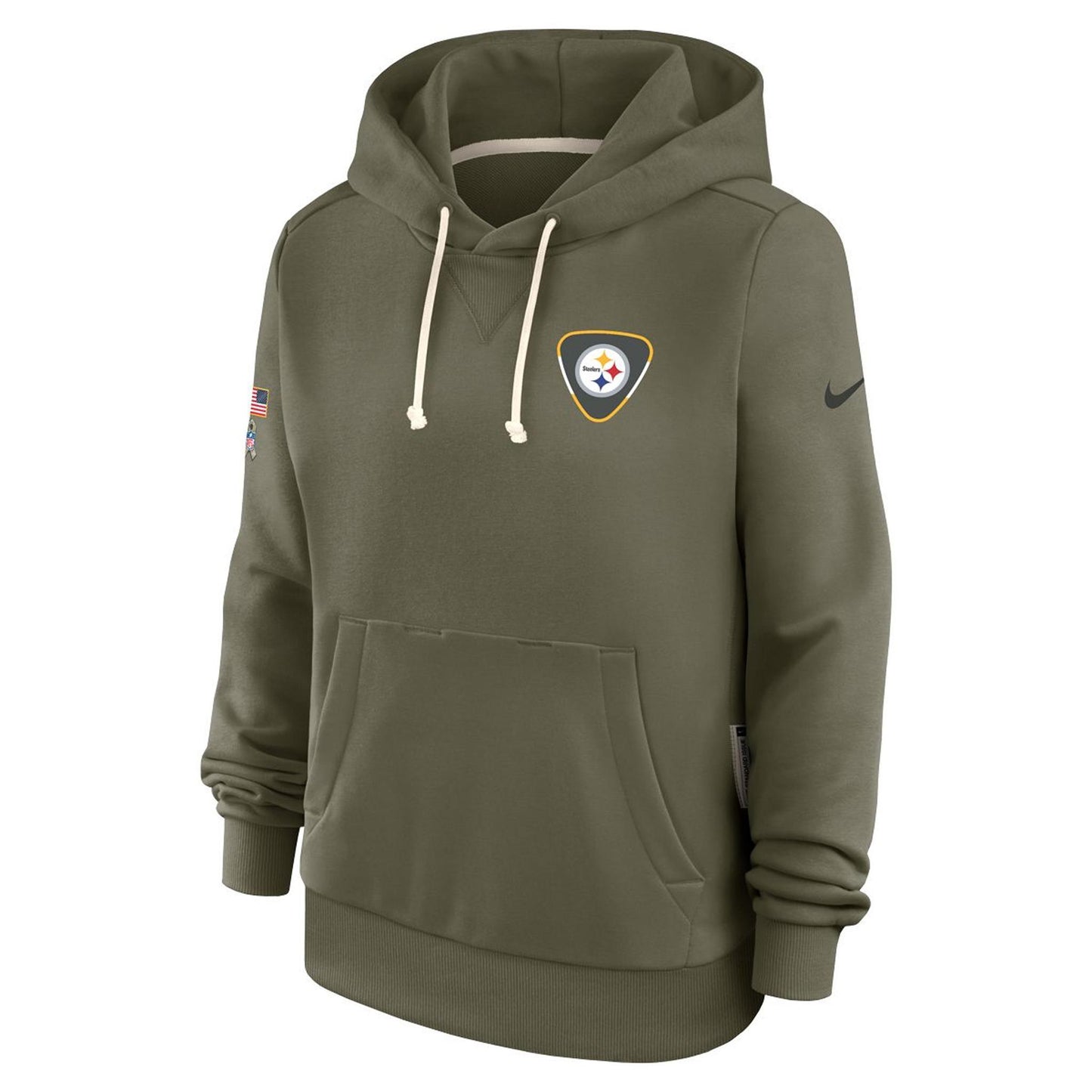 Pittsburgh Steelers Women's Nike Salute to Service Green Pullover Fleece Hoodie