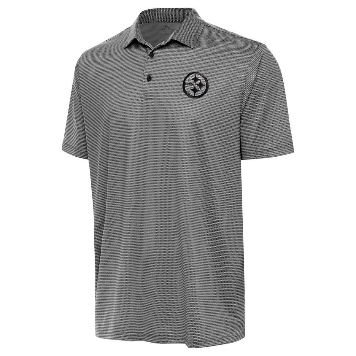Pittsburgh Steelers Antigua White/Black Rings Polo