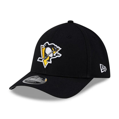 Pittsburgh Penguins New Era Mens Black 39THIRTY Modern Crown Flex Hat