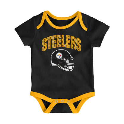 Pittsburgh Steelers 3-Piece Creeper Set