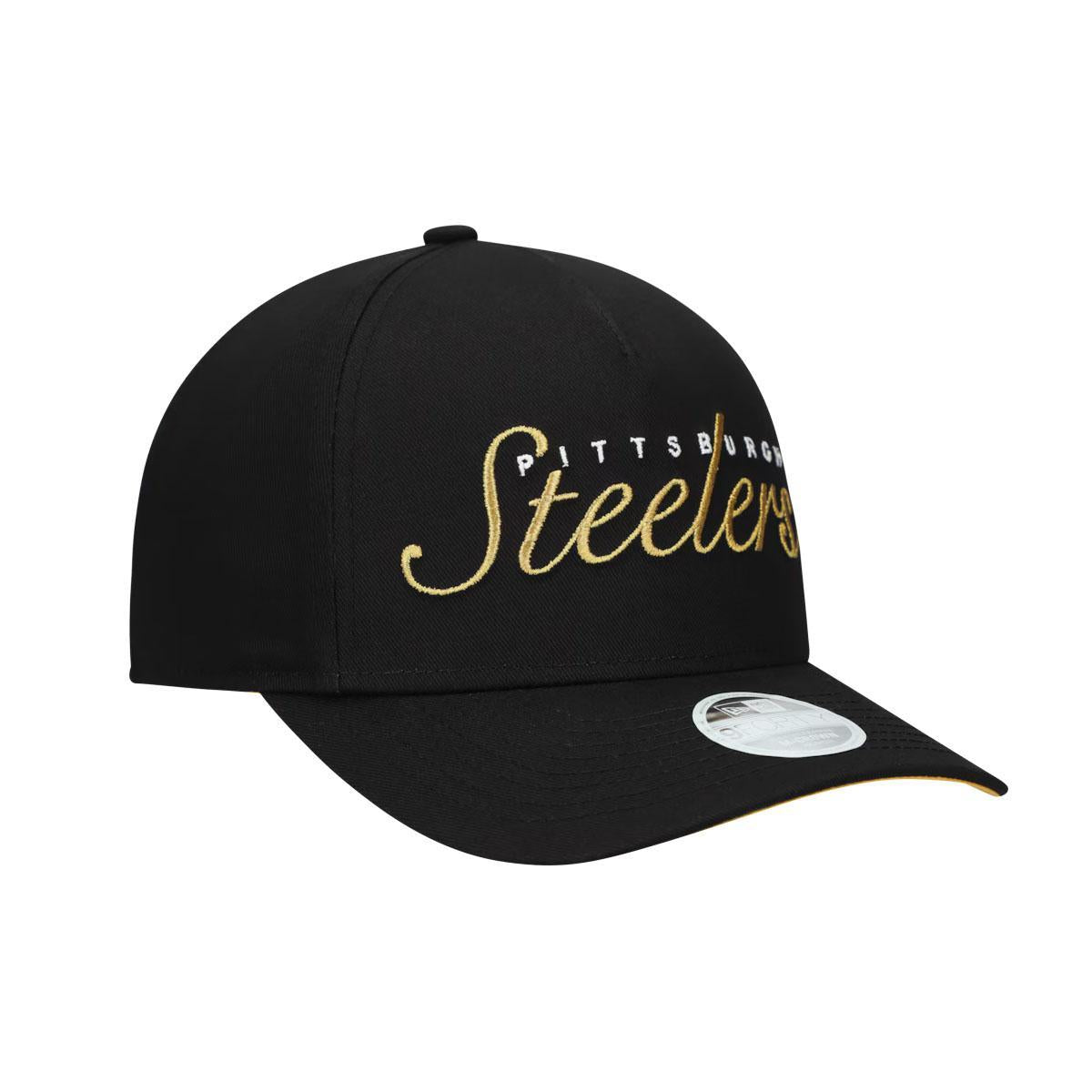 Pittsburgh Steelers New Era Women's Metallic 9FORTY M-Crown A-Frame Adjustable Hat