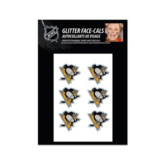 Pittsburgh Penguins 6pk Glitter Tattoo