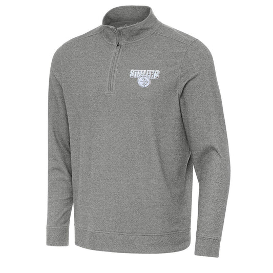 Pittsburgh Steelers Antigua Subtle Buffed 1/4 Zip Pullover