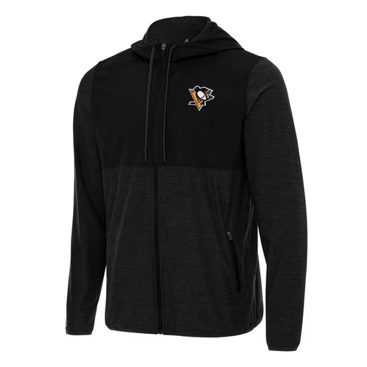 Antigua Pittsburgh Penguins Mens Black Sway Lightweight Jacket