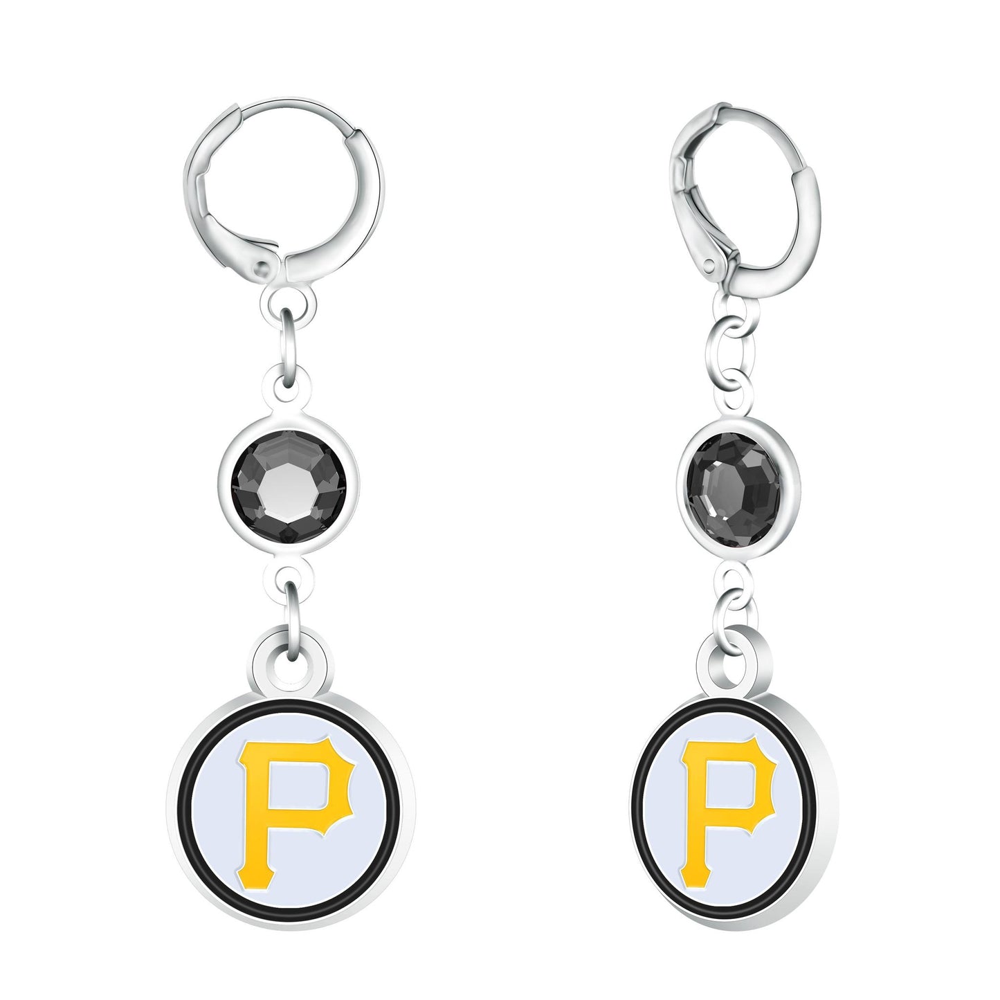 Pittsburgh Pirates Beaded Dangle Hoop Earring