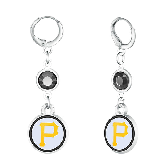 Pittsburgh Pirates Beaded Dangle Hoop Earring