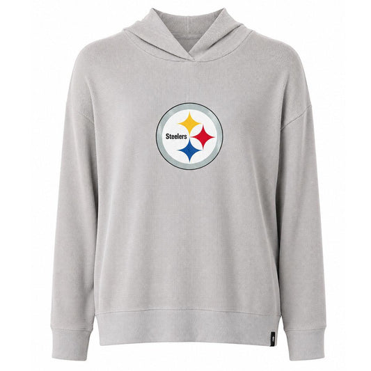 Pittsburgh Steelers Women's Soft Pullover Waffle Hoodie