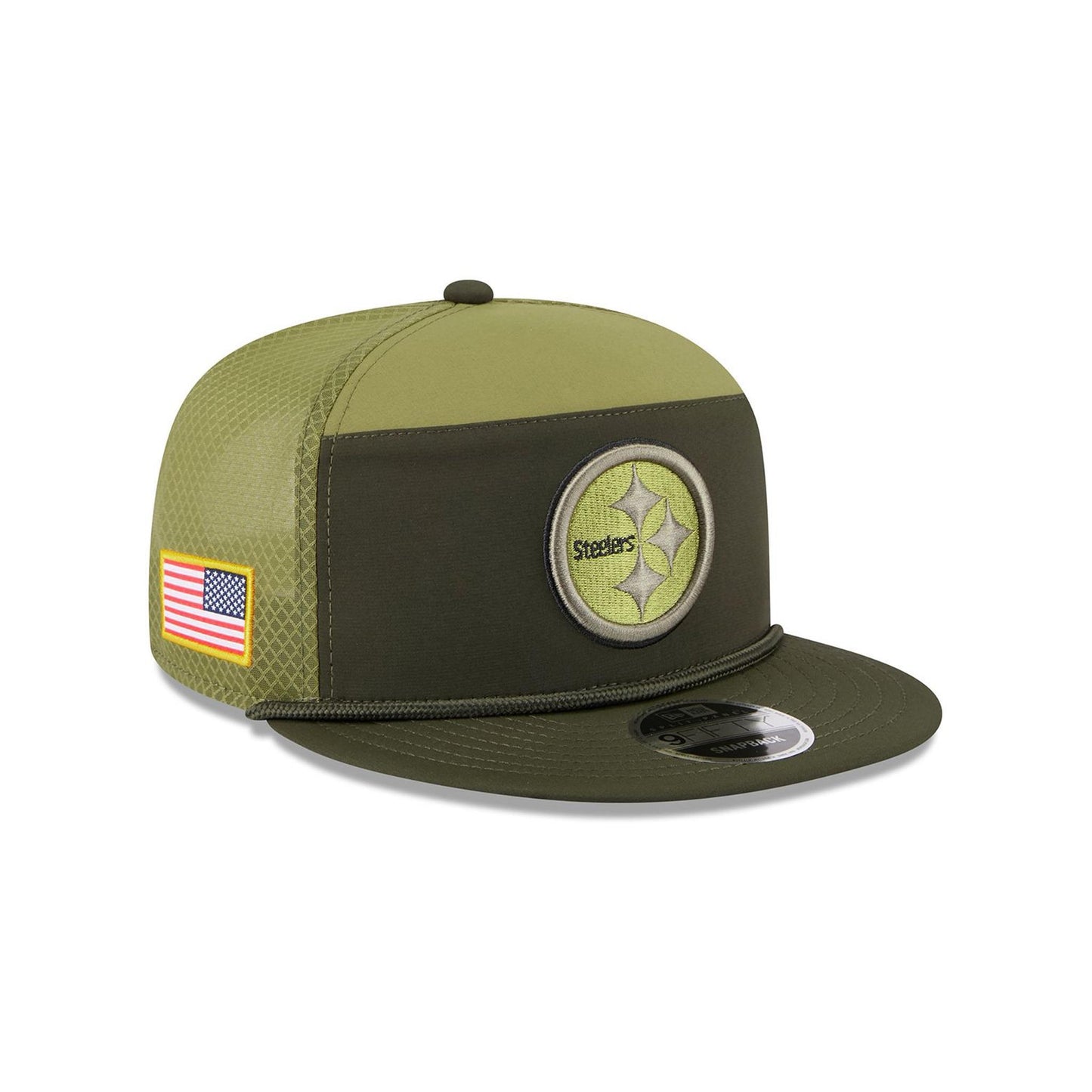 Pittsburgh Steelers New Era 9FIFTY Salute to Service Split Panel Sideline Hat