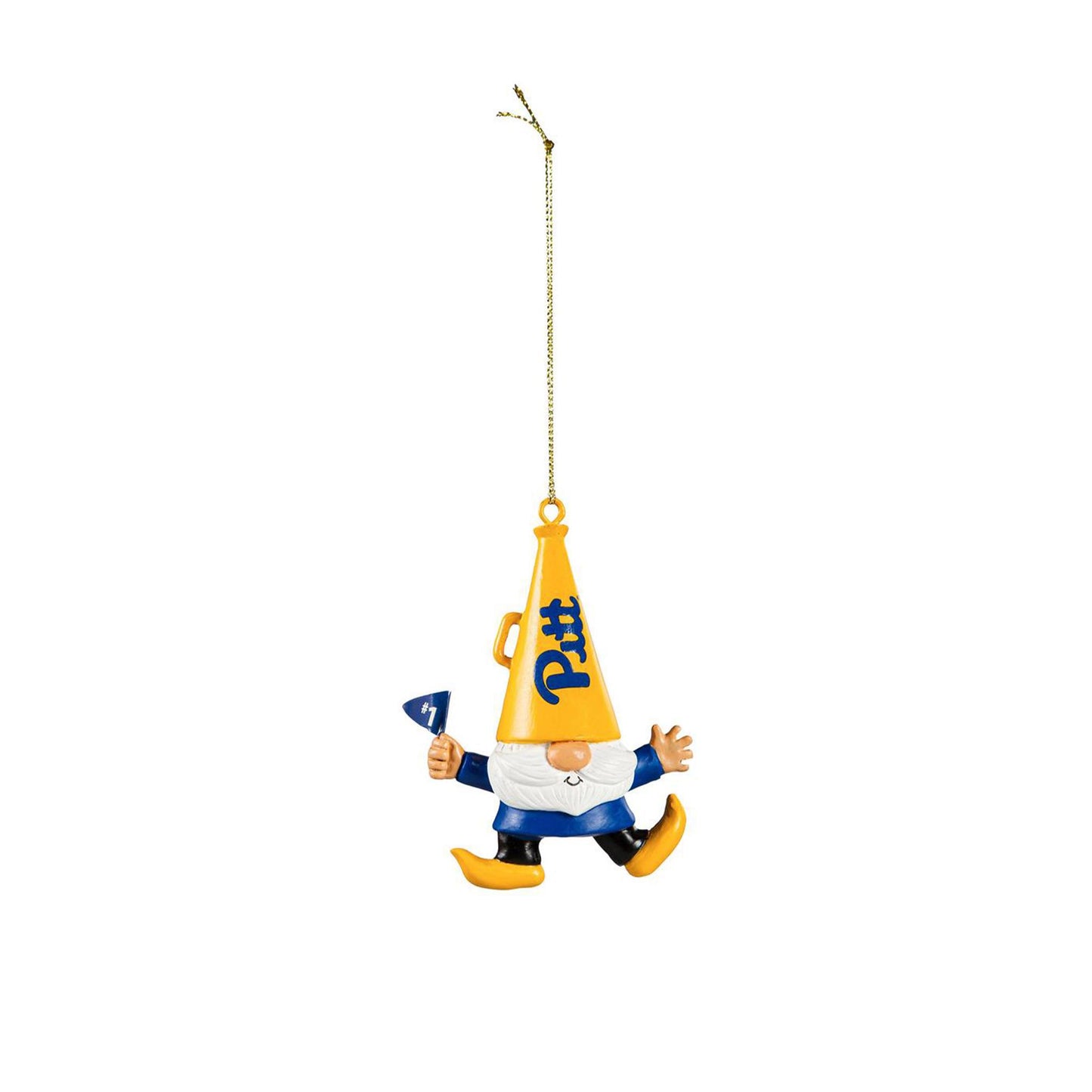 Pittsburgh Panthers Gnome Horn Head Ornament
