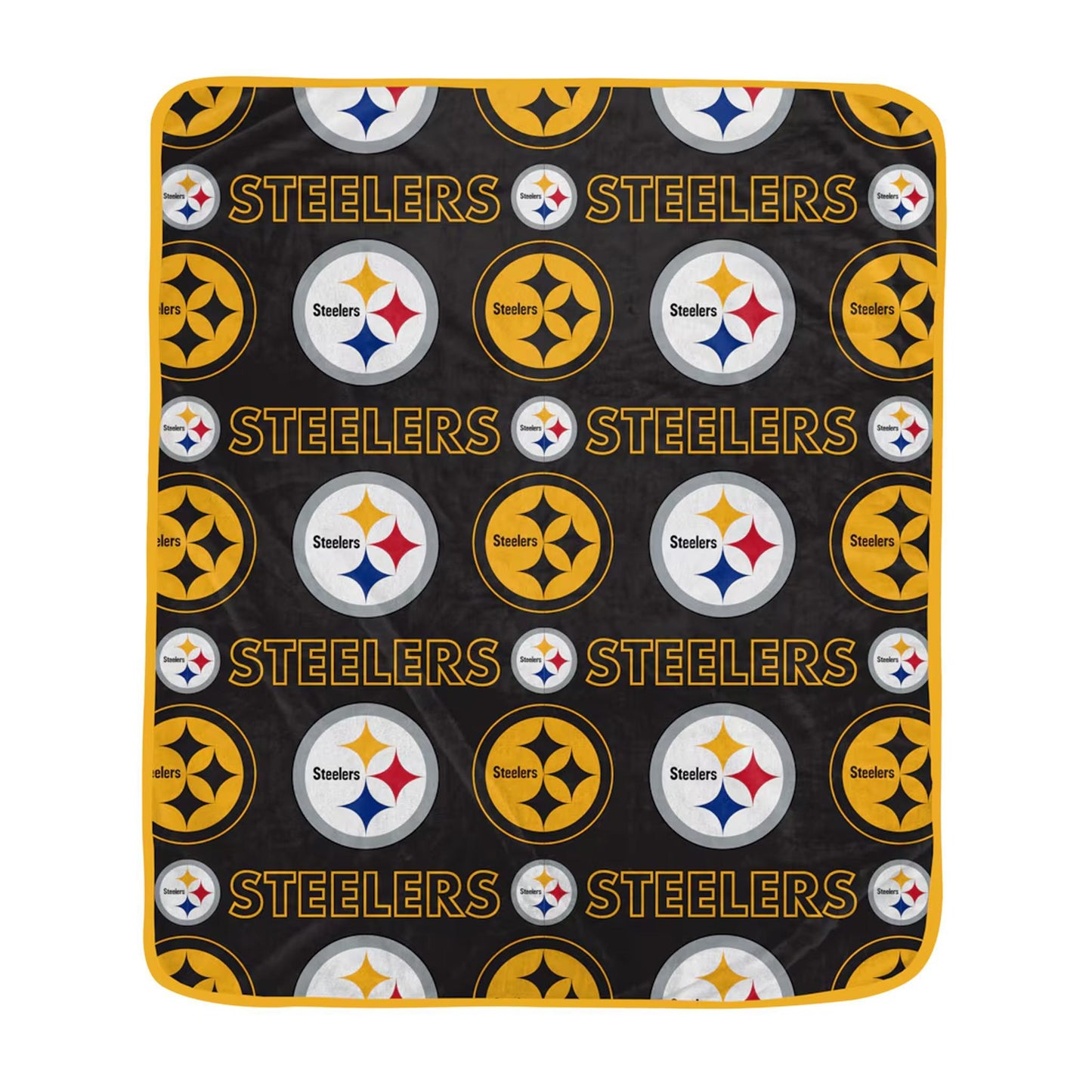 Pittsburgh Steelers Pegasus 50" x 60" Repeat Big Logo Wordmark Ultra Soft Blanket