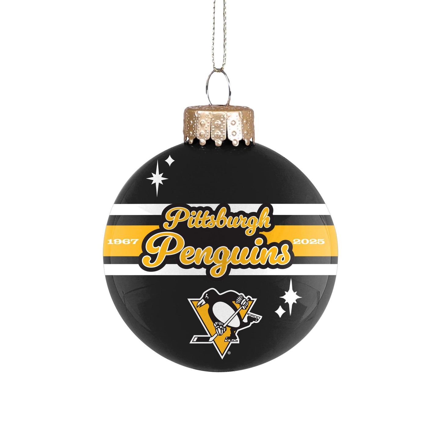 Pittsburgh Penguins 2025 Glass Ball Ornament