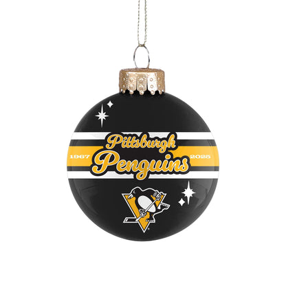 Pittsburgh Penguins 2025 Glass Ball Ornament