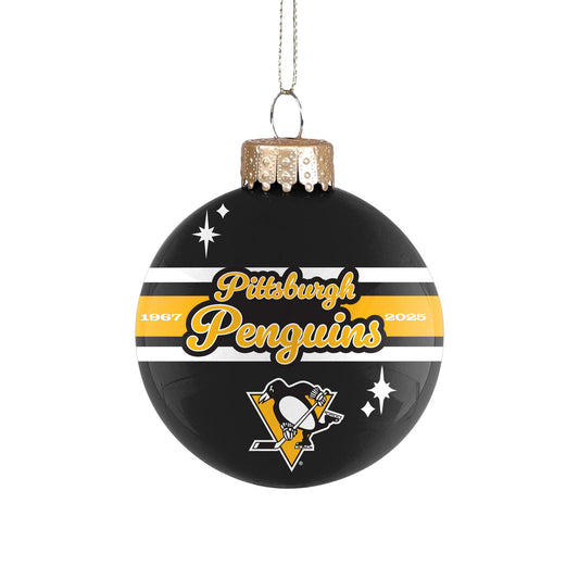 Pittsburgh Penguins 2025 Glass Ball Ornament