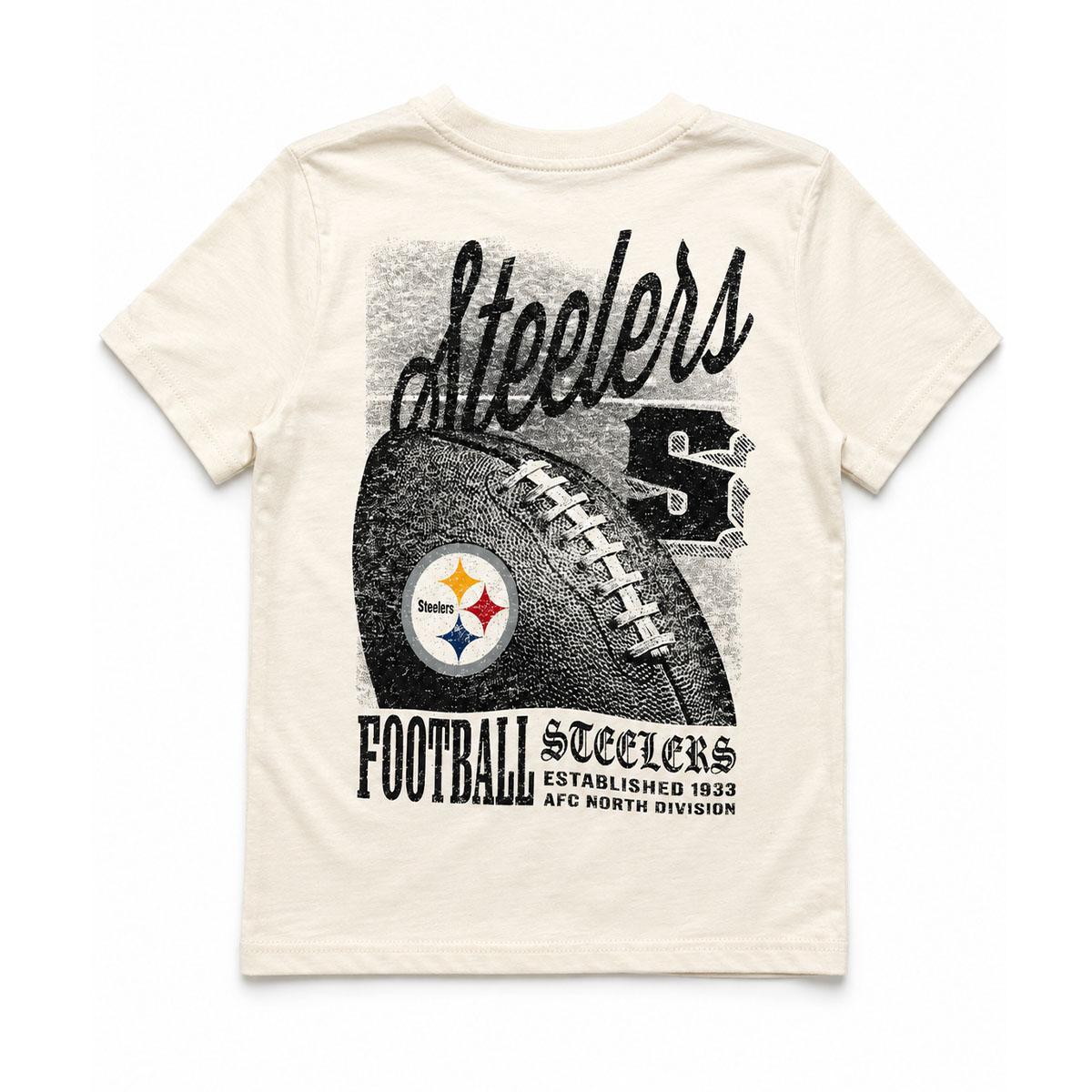Pittsburgh Steelers Football Youth Cream Tee