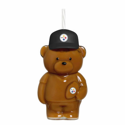 Pittsburgh Steelers Glass Bear Tumbler