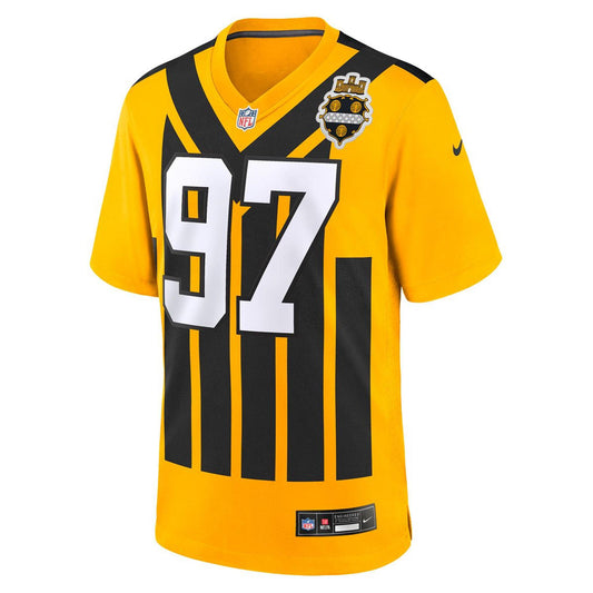 Pittsburgh Steelers Cam Heyward #97 Men's Nike Replica '33 Throwback Jersey