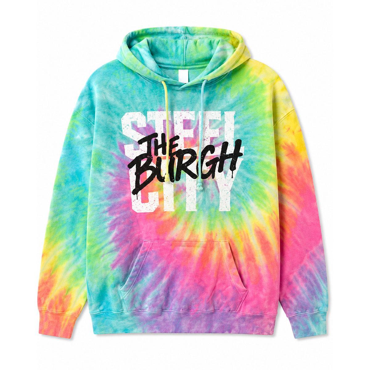 STEEL CITY The Burgh Hoodie x Rainbow Sherbet Tie Dye