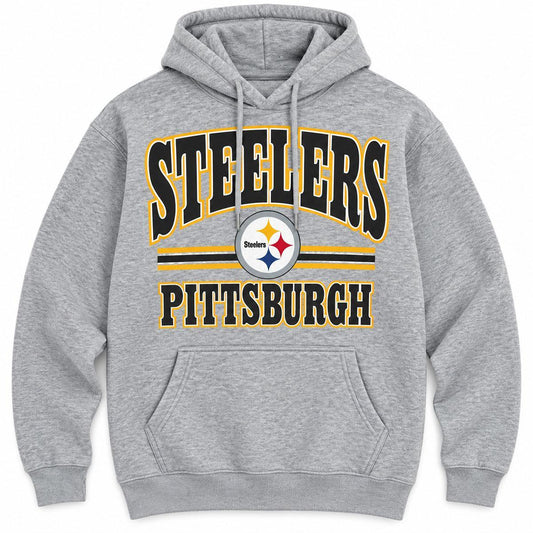 Pittsburgh Steelers Starter Tradition Grey Pullover Hoodie
