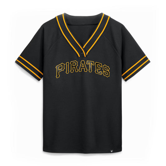 Pittsburgh Pirates Fanatics Women's Diva Race Ahead Raglan V-Neck Tee